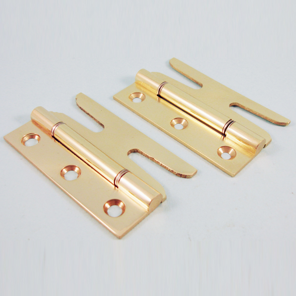 THD148/PB • 075mm • Polished Brass [25kg] • Steel Washered Brass Simplex Slotted Hinges